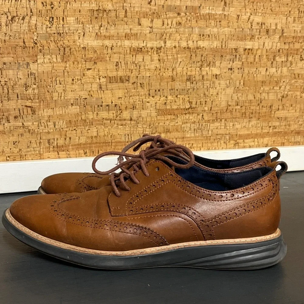 Cole Haan GrandEvolution‎ Wingtip Oxford British Tan Leather Mens 10M C26343